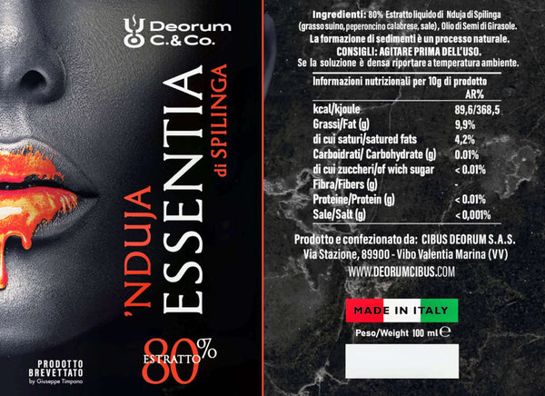 Nduja Liquida Estratto 80% da 200ml– Essentia con Dosatore